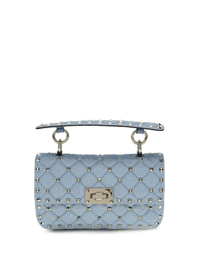 rockstud spike leather shoulder bag