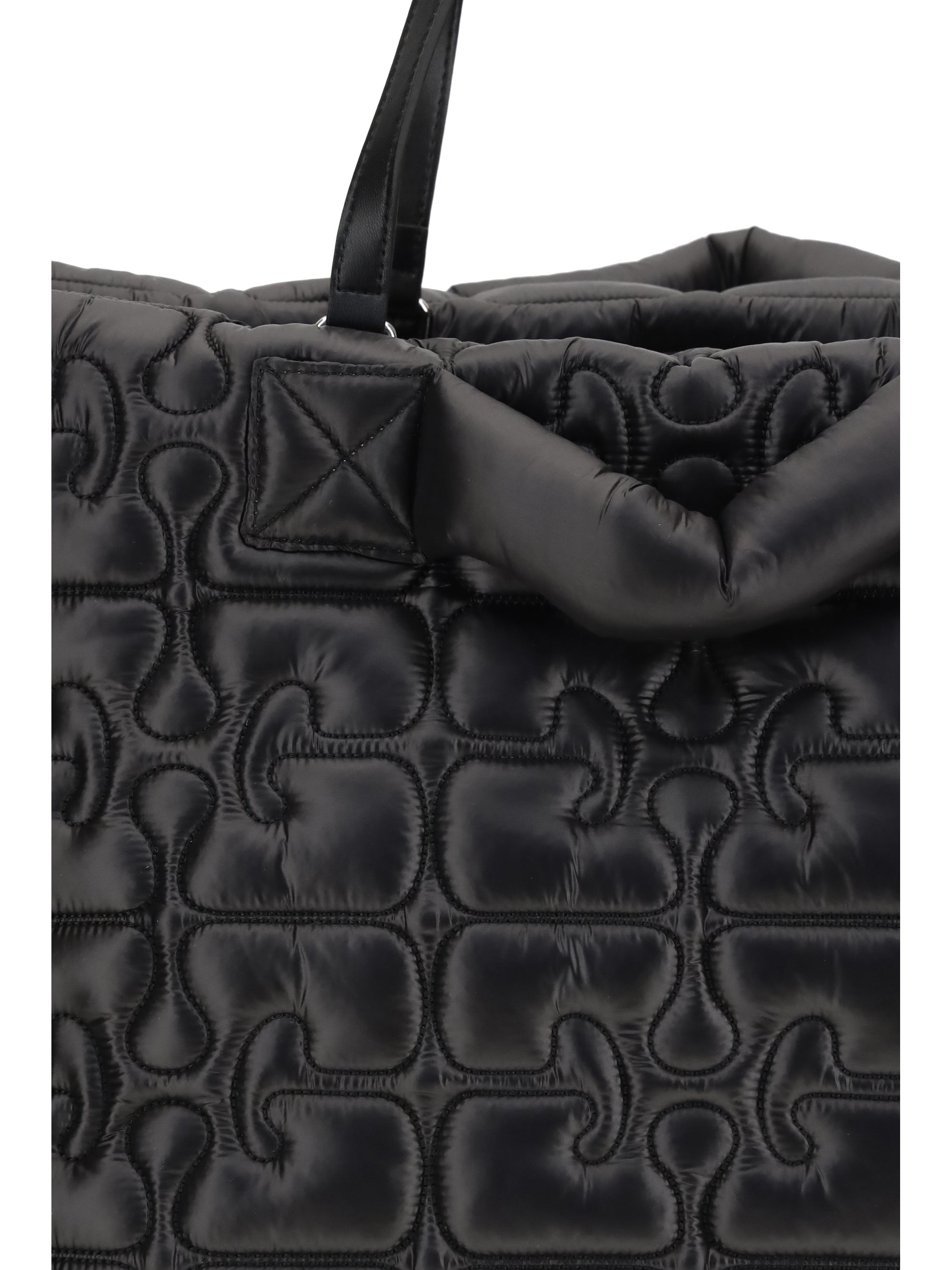 GANNI OS re-tech quilted tote