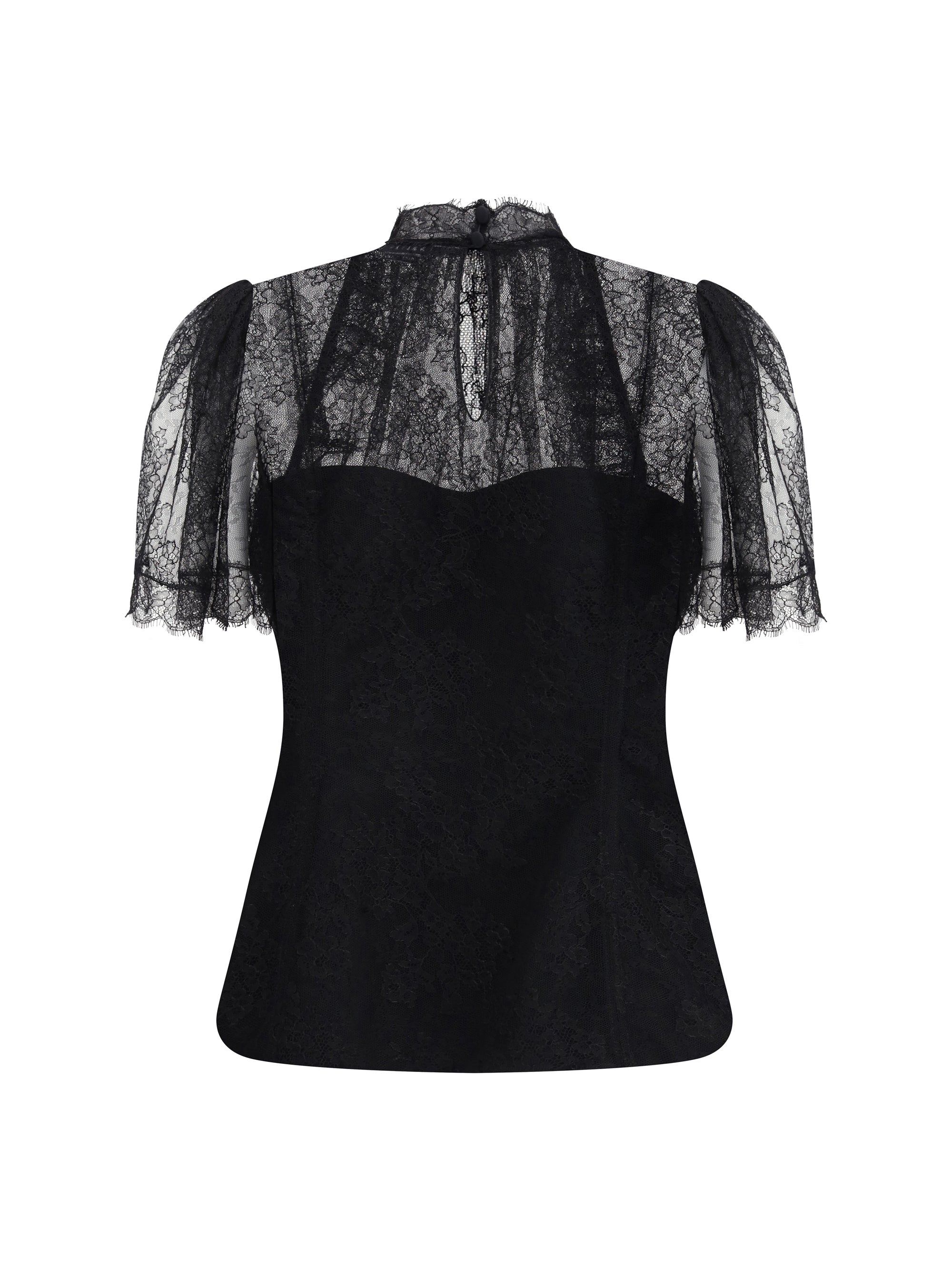 ALEXANDER MCQUEEN 42 floral lace top