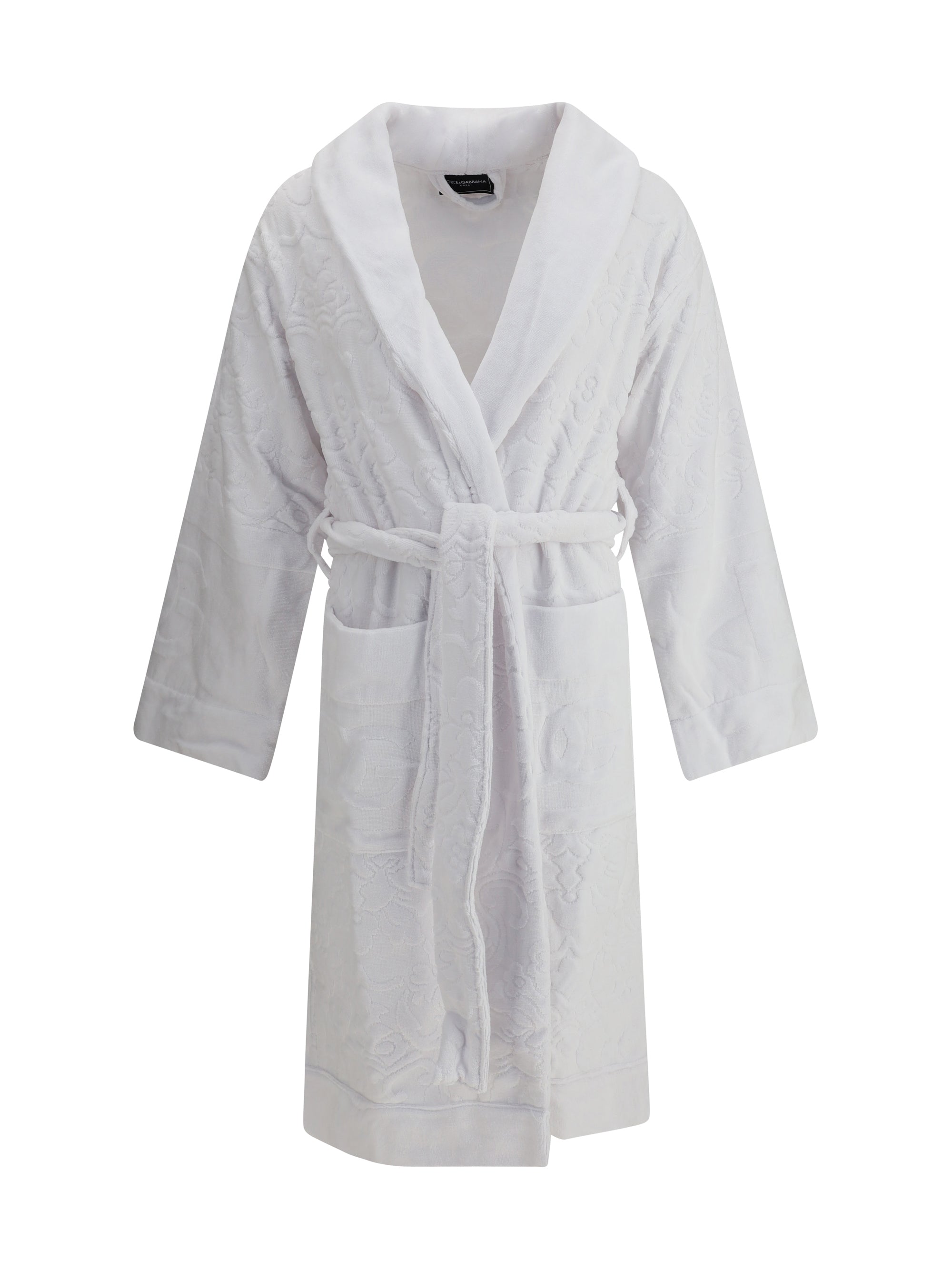 DOLCE & GABBANA L cotton terry jacquard bathrobe