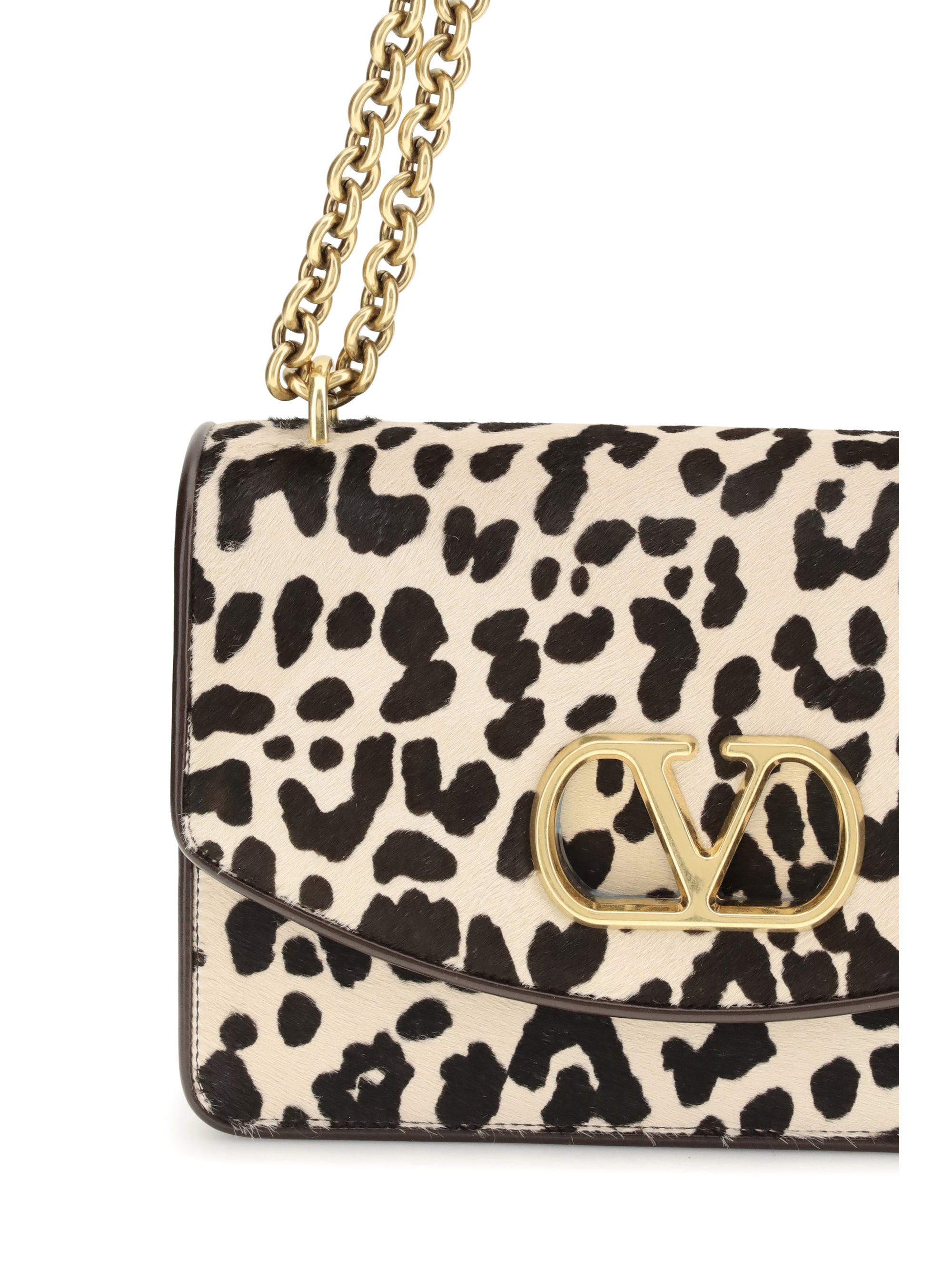 VALENTINO GARAVANI OS animalier pony effect shoulder bag