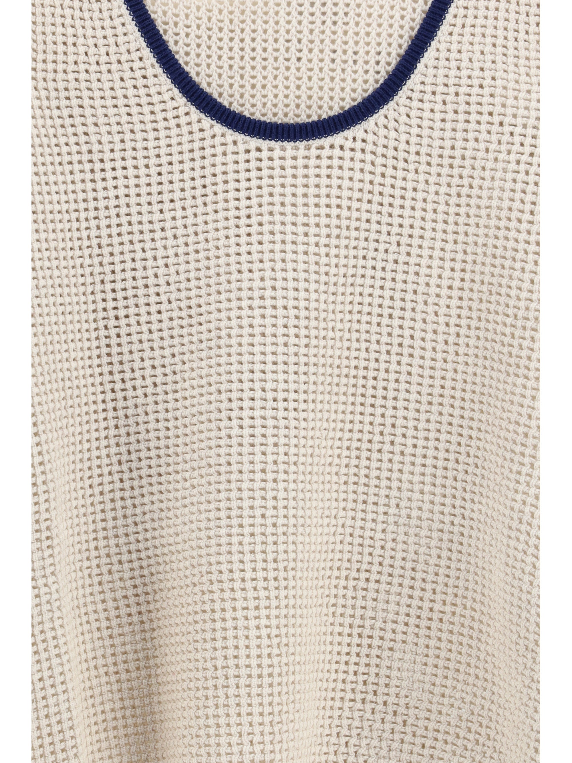 BRUNELLO CUCINELLI S cotton mesh knit top
