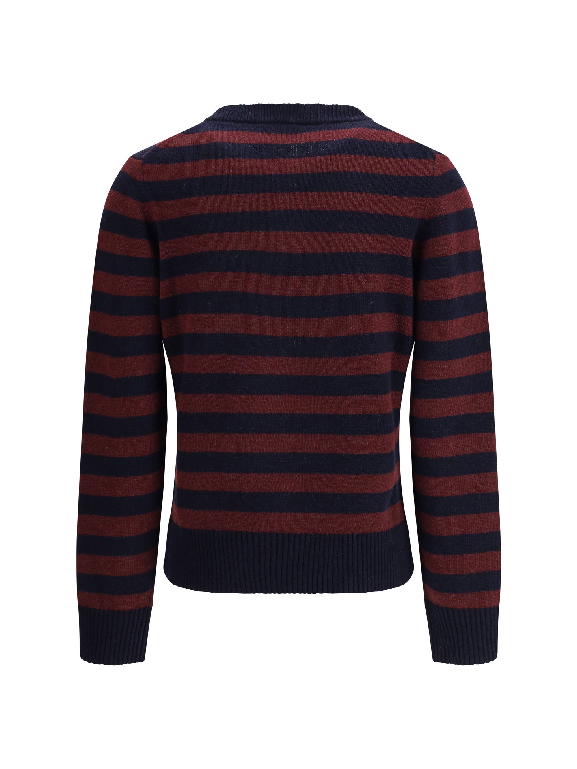 GANNI L poodle striped sweater