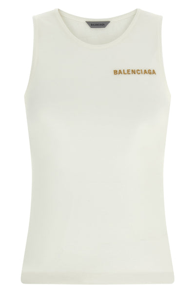 the balenciaga tank top defines contemporary minimalism through a precise sartor