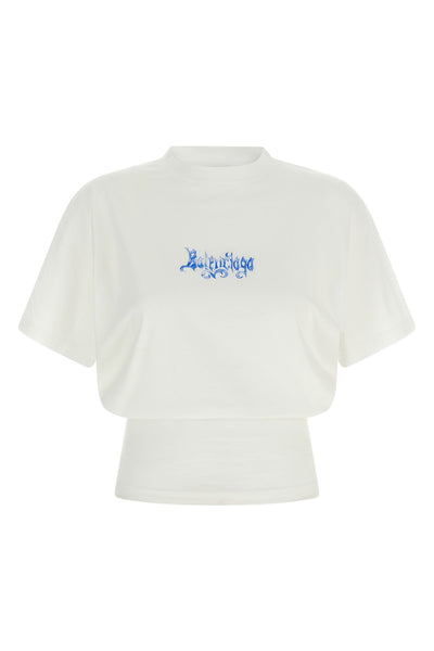 the balenciaga top redefines the proportions of everyday wardrobe through a bold