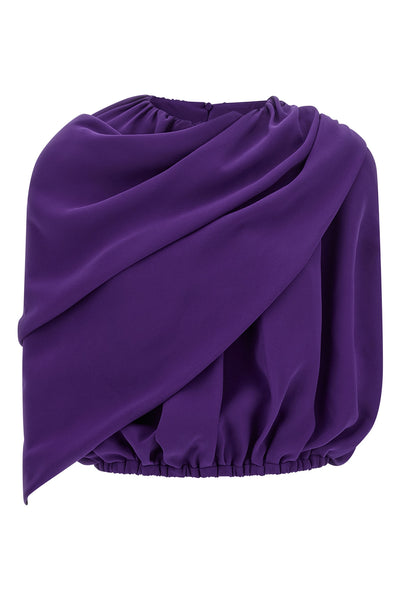 the balenciaga cape top redefines modern elegance through a masterful asymmetric