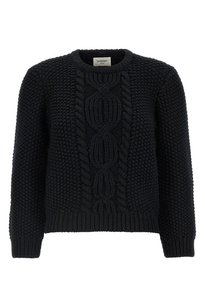 the saint laurent black crew neck sweater