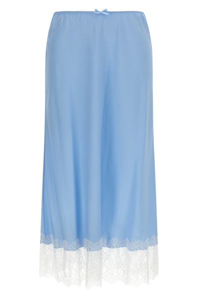 midi skirt in silk twill