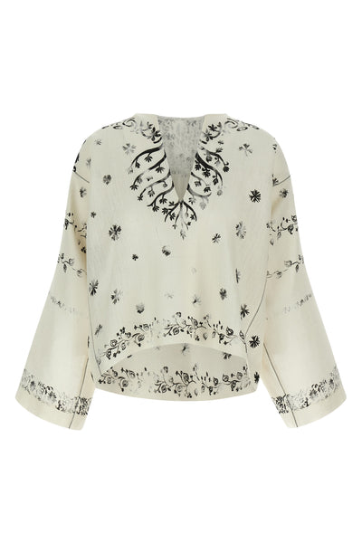 printed linen shirt