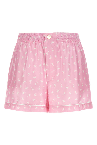 silk twill shorts