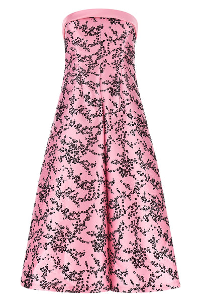 the alberta ferretti bustier midi dress defines a new elegance through volumes a