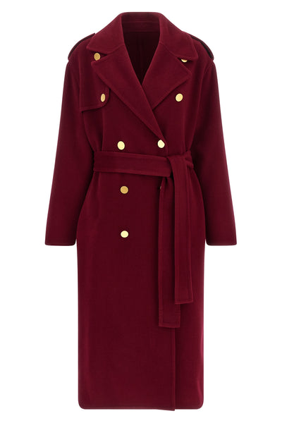 alberta ferrettis long coat reinterprets the classic trench coat silhouette thr