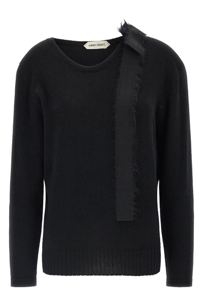 the alberta ferretti pure cashmere sweater redefines the codes of luxury knitwea