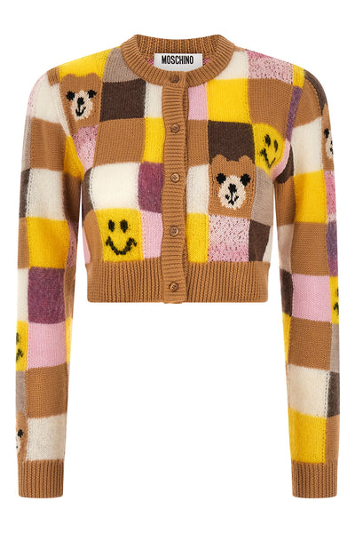 cardigan in wool and cashmere blend