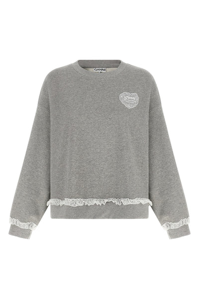 the ganni isoli sweatshirt features a relaxed silhouette