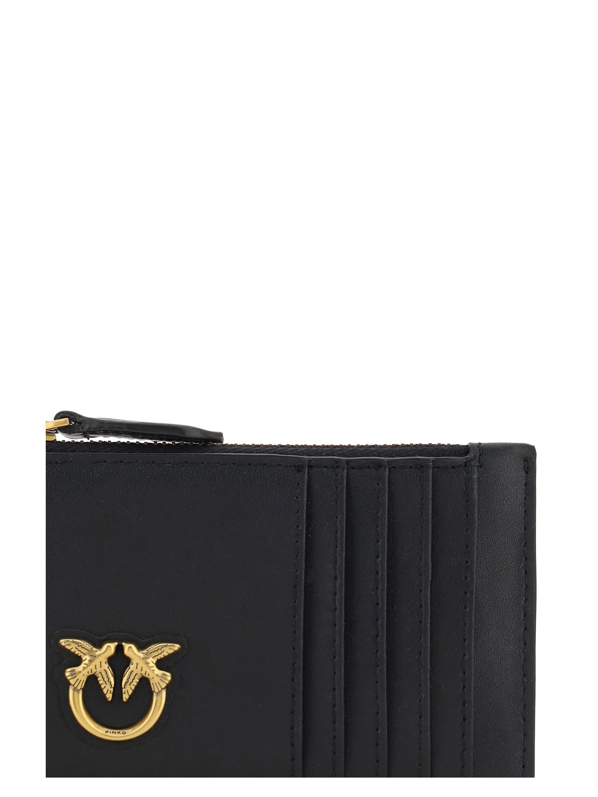 PINKO OS leather card holder
