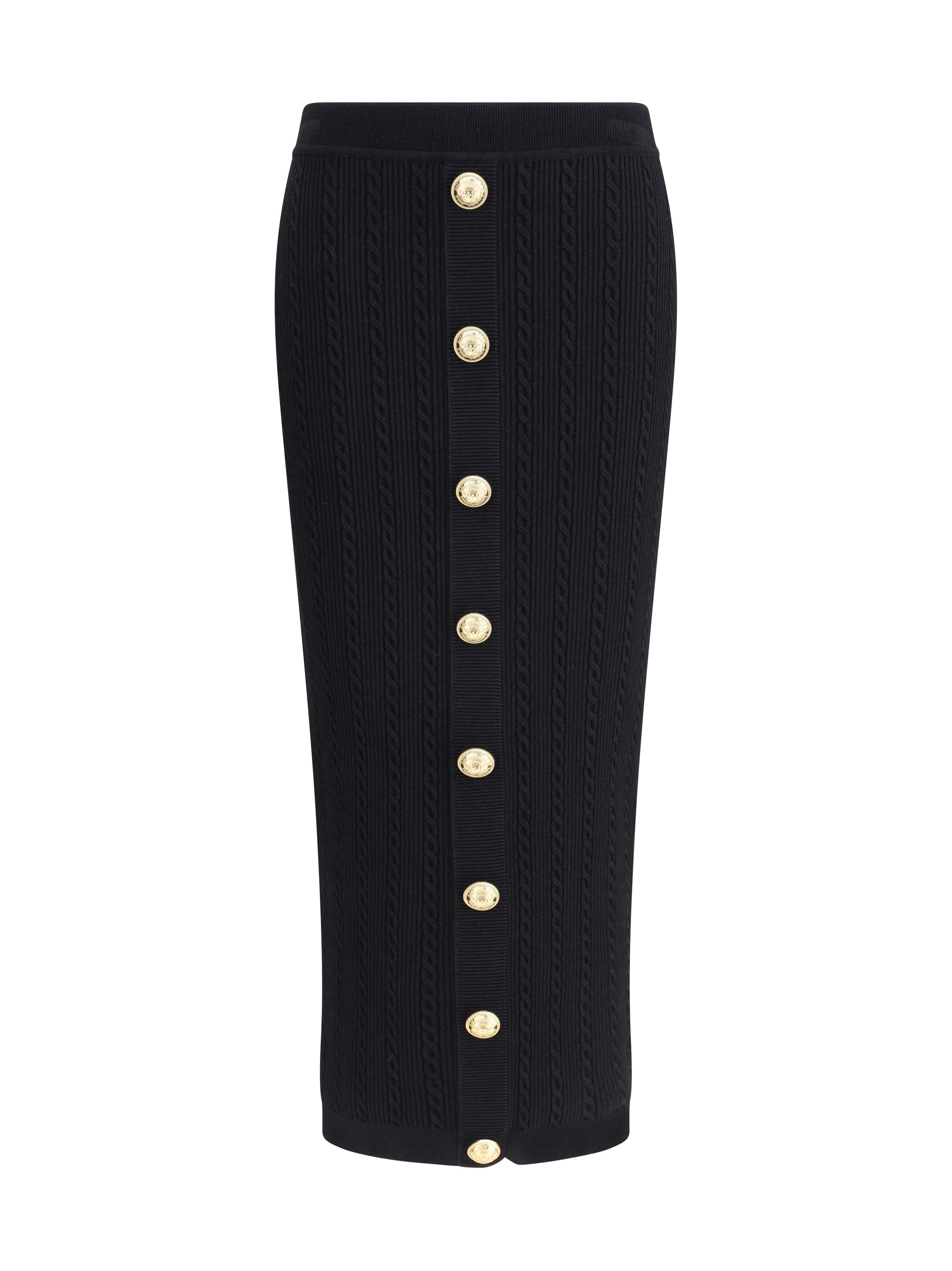 BALMAIN 36 knit midi skirt