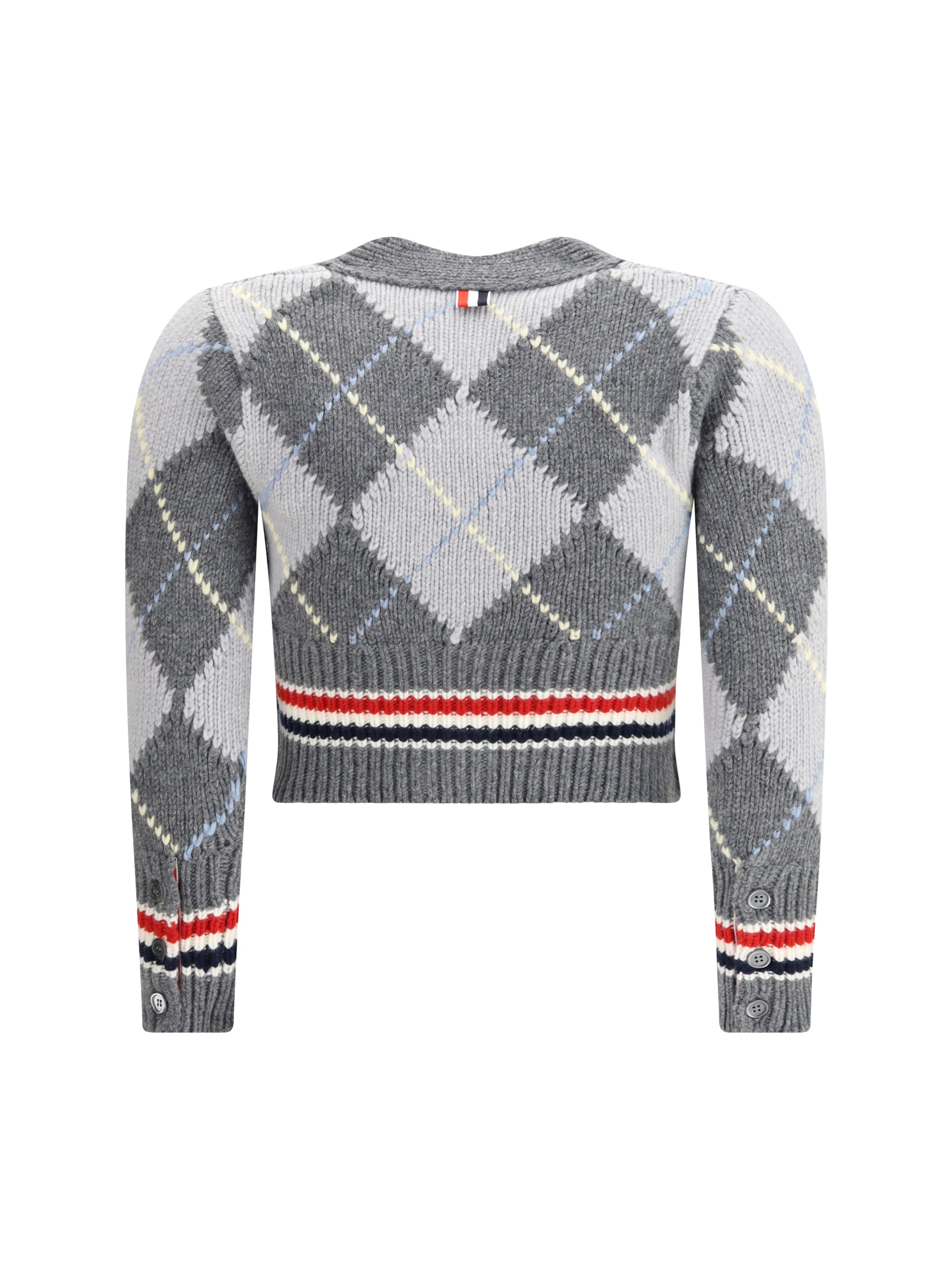THOM BROWNE 40 argyle v-neck cardigan