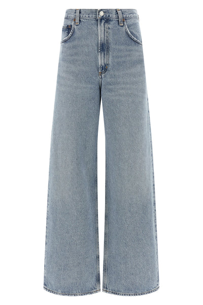 low curve vintage marbled light indigo denim jeans