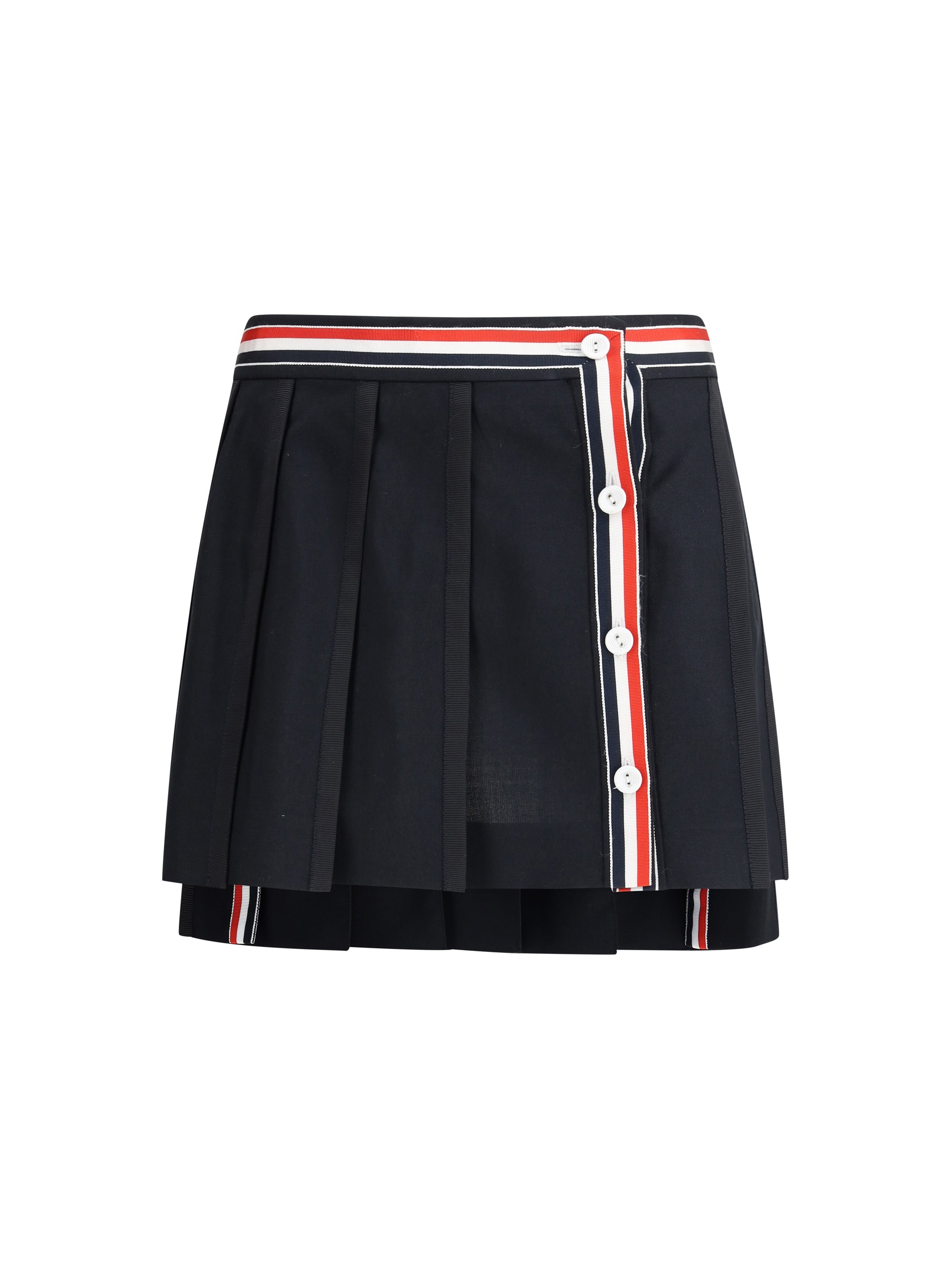 THOM BROWNE 42 wool mini skirt