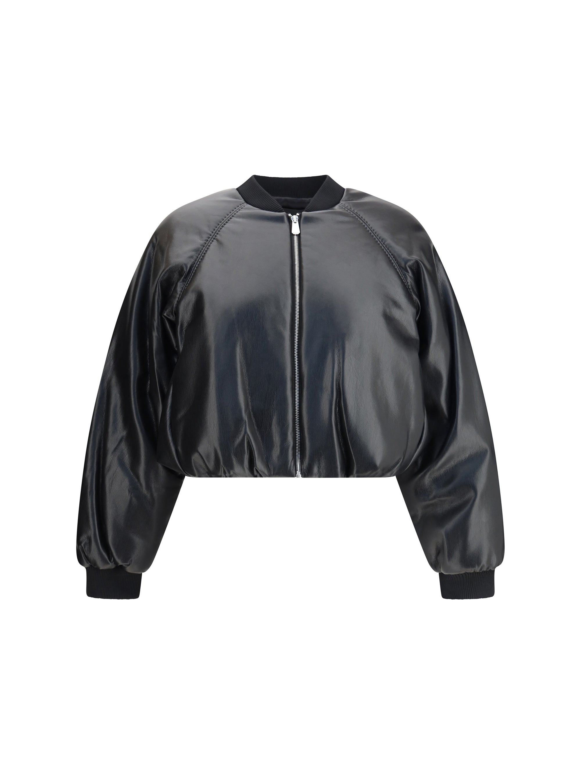 PINKO M cropped bomber with a leather-effect
