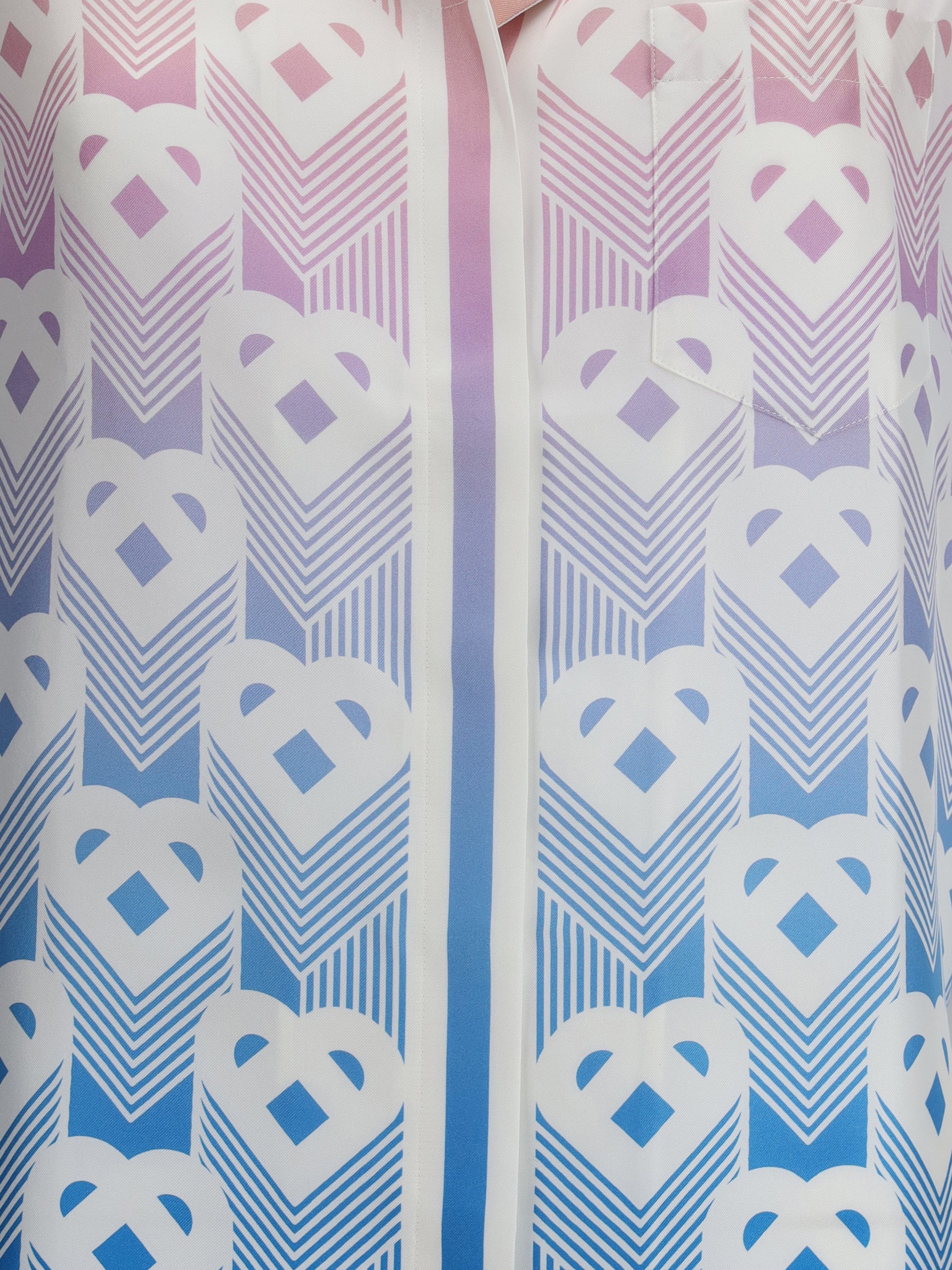 CASABLANCA M silk cuban collar short sleeve shirt