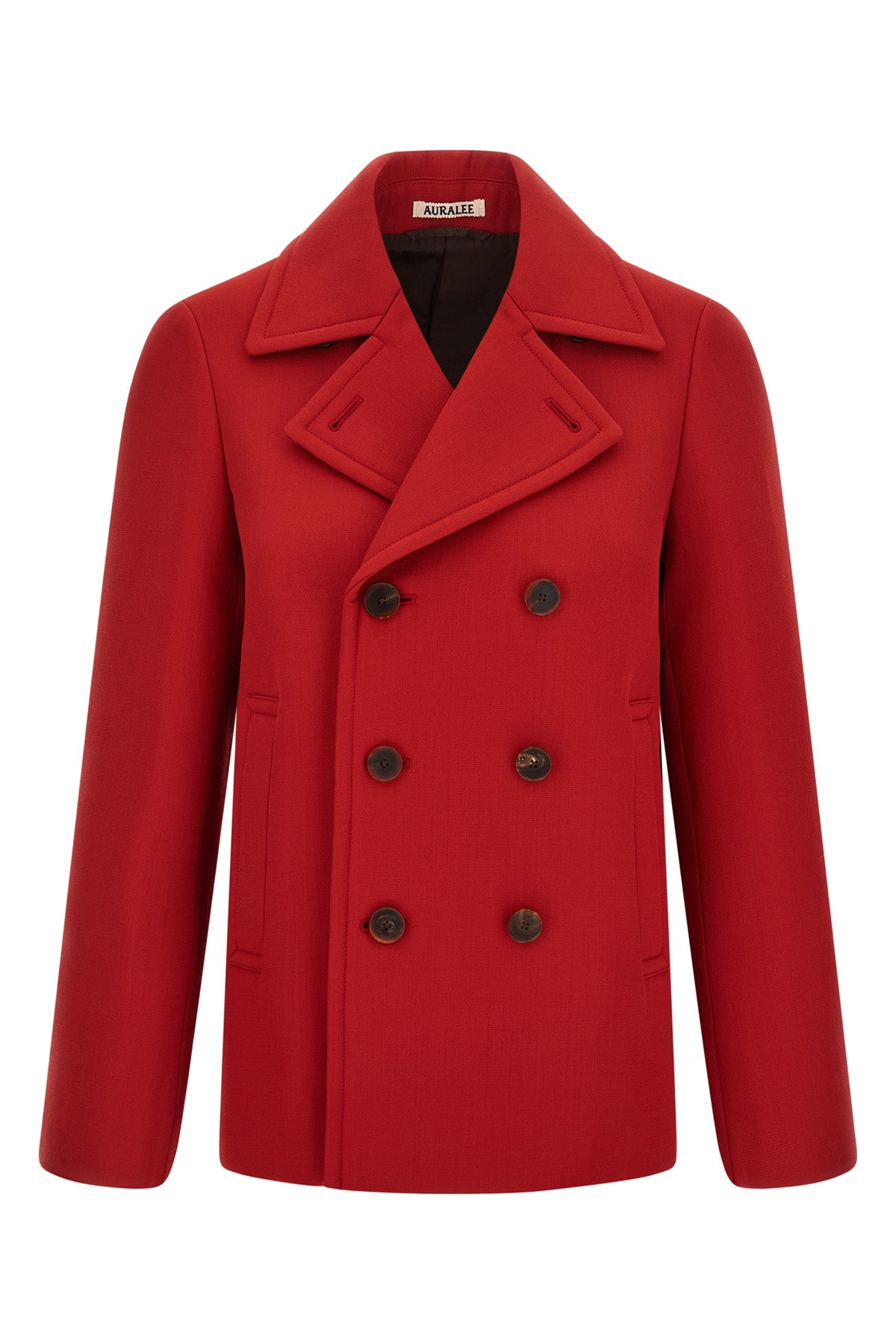 Auralee Double Breast Twisted Wool Coat | Modecraze – MODECRAZE