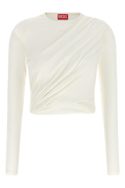 the diesel t-asay-pl long-sleeved top redefines the everyday silhouette throug