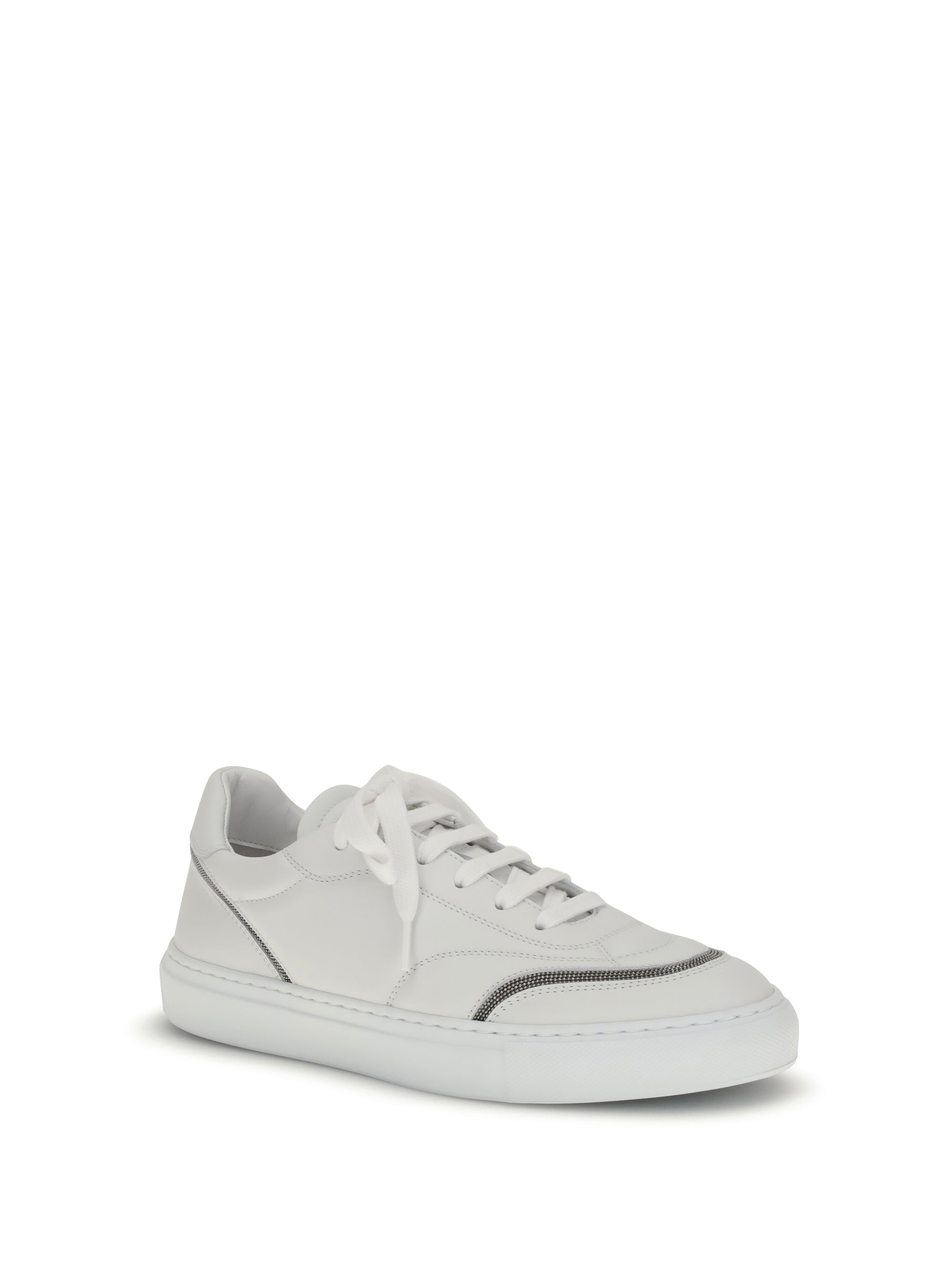 BRUNELLO CUCINELLI 36 leather sneakers with shiny details