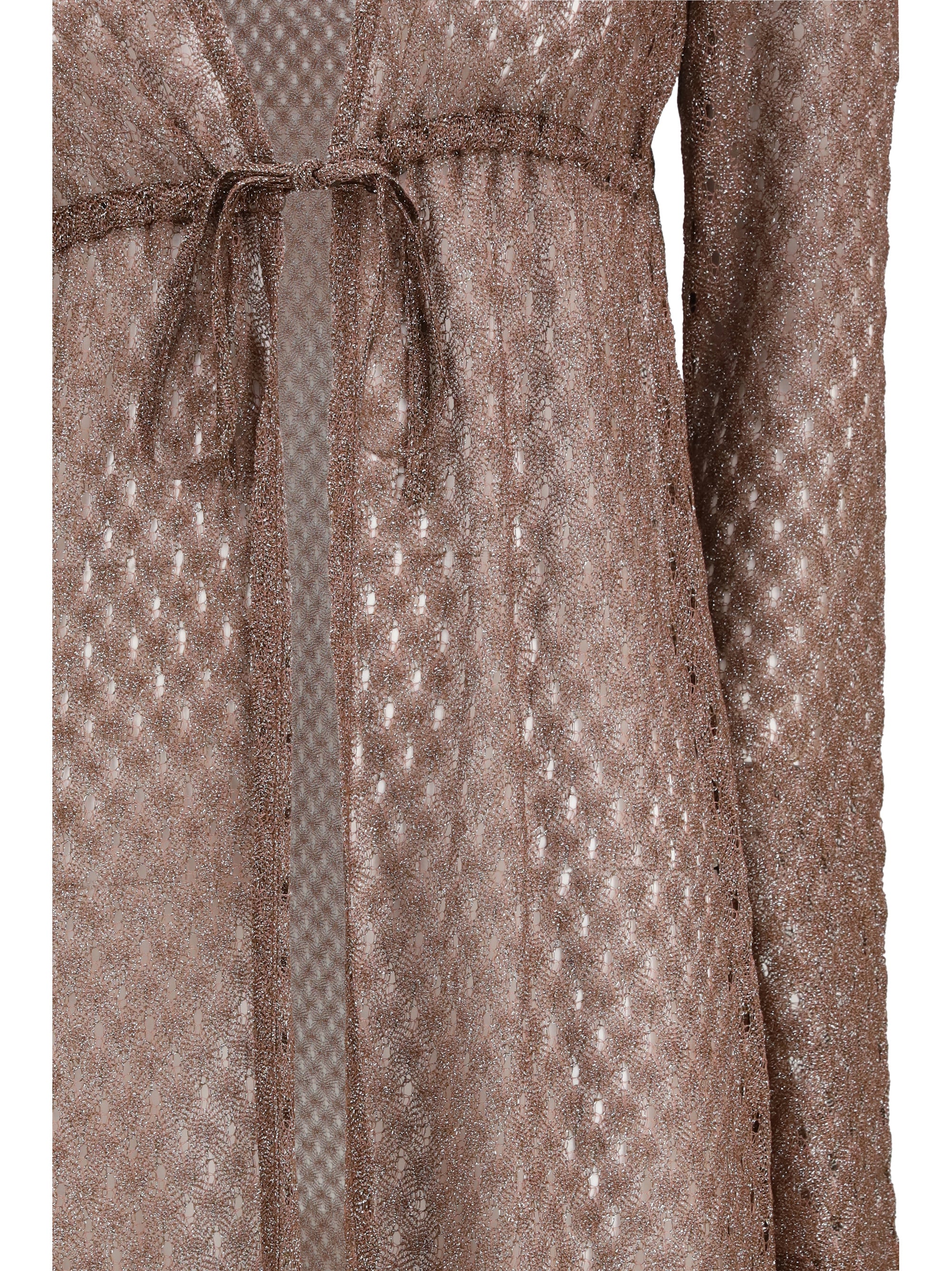 MISSONI 40 long viscose lamé cardigan