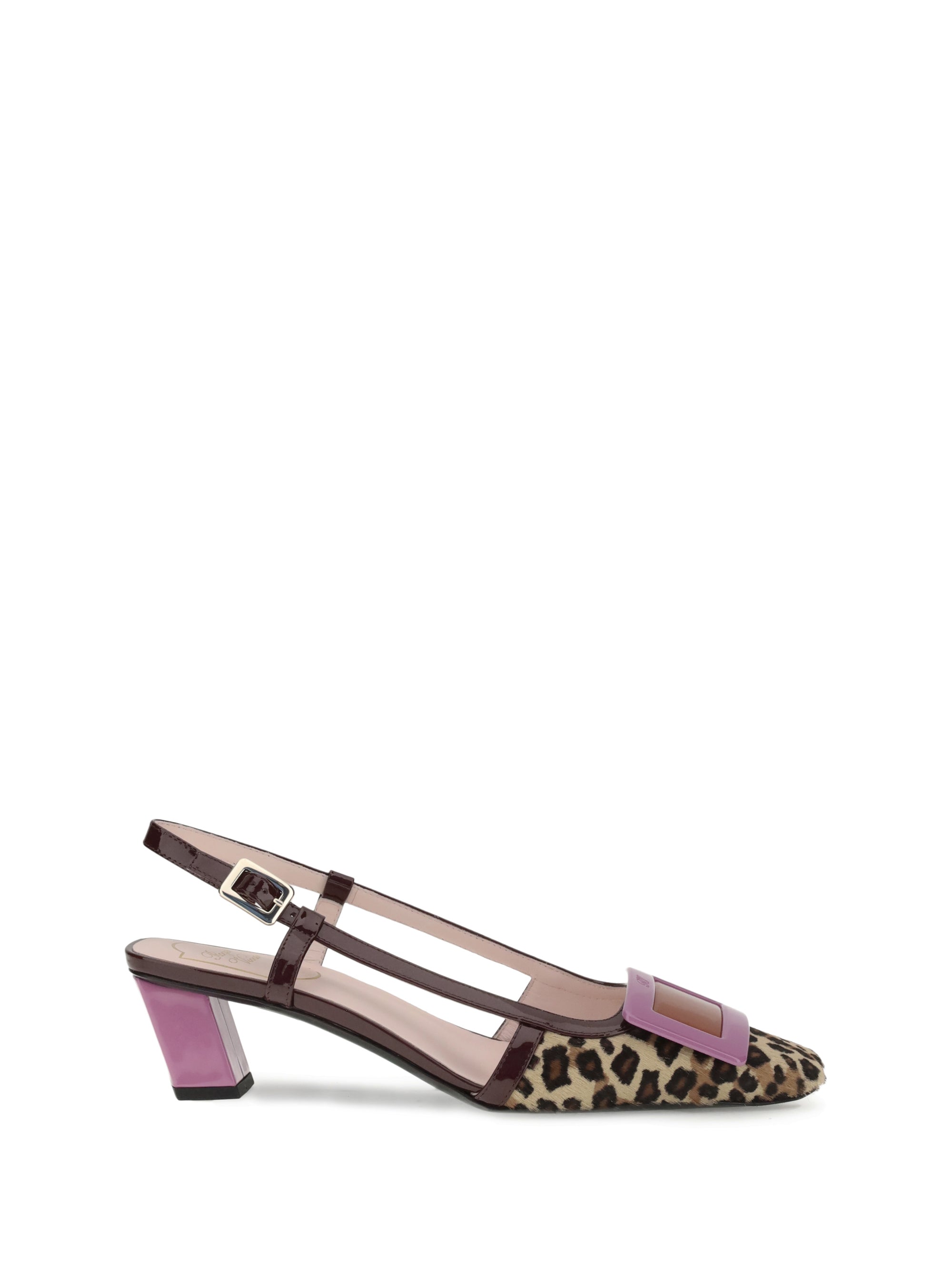 ROGER VIVIER 36 belle vivier leopard-print slingback pumps