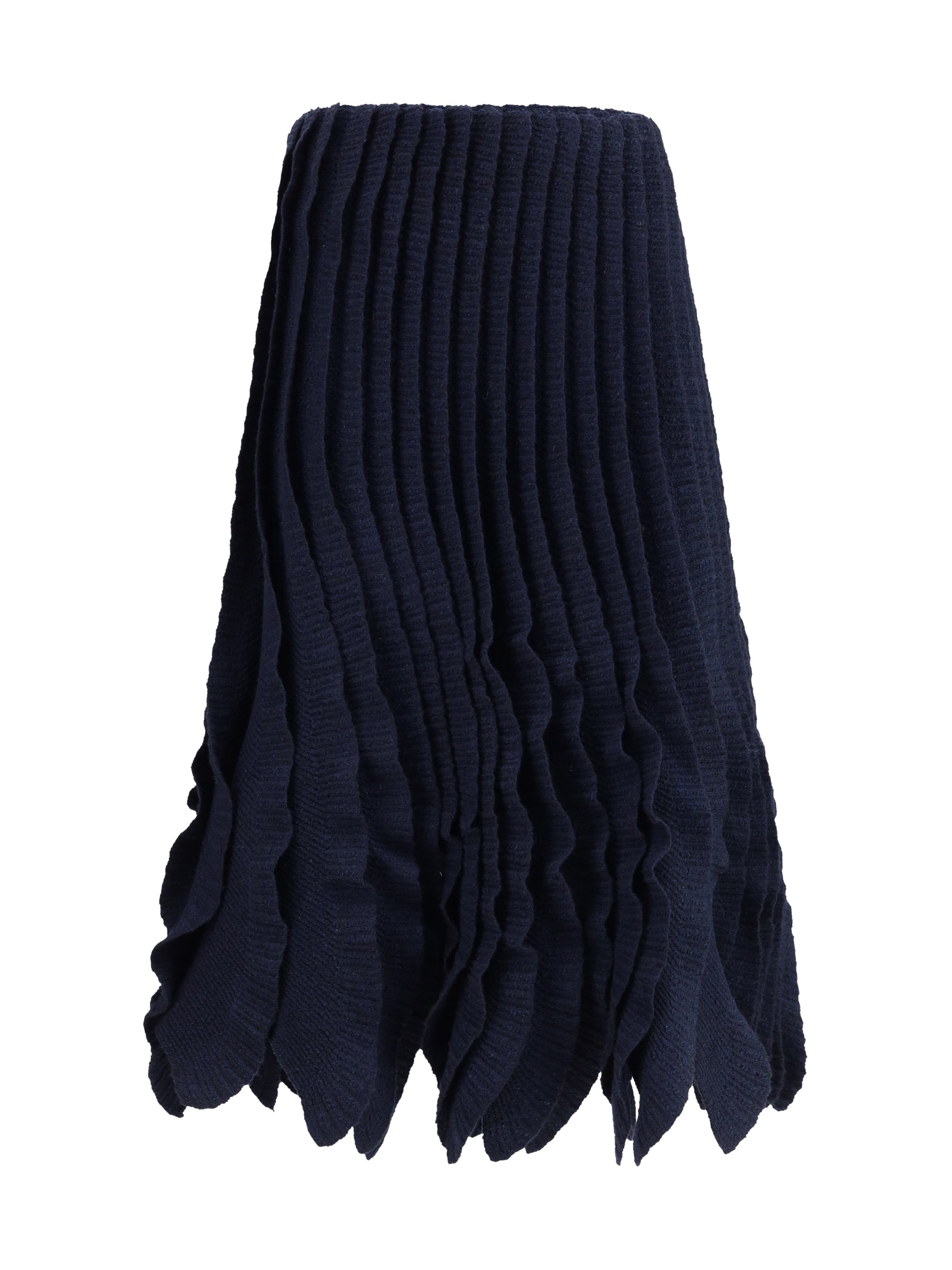 ALAIA 36 tweed knit ruffle skirt