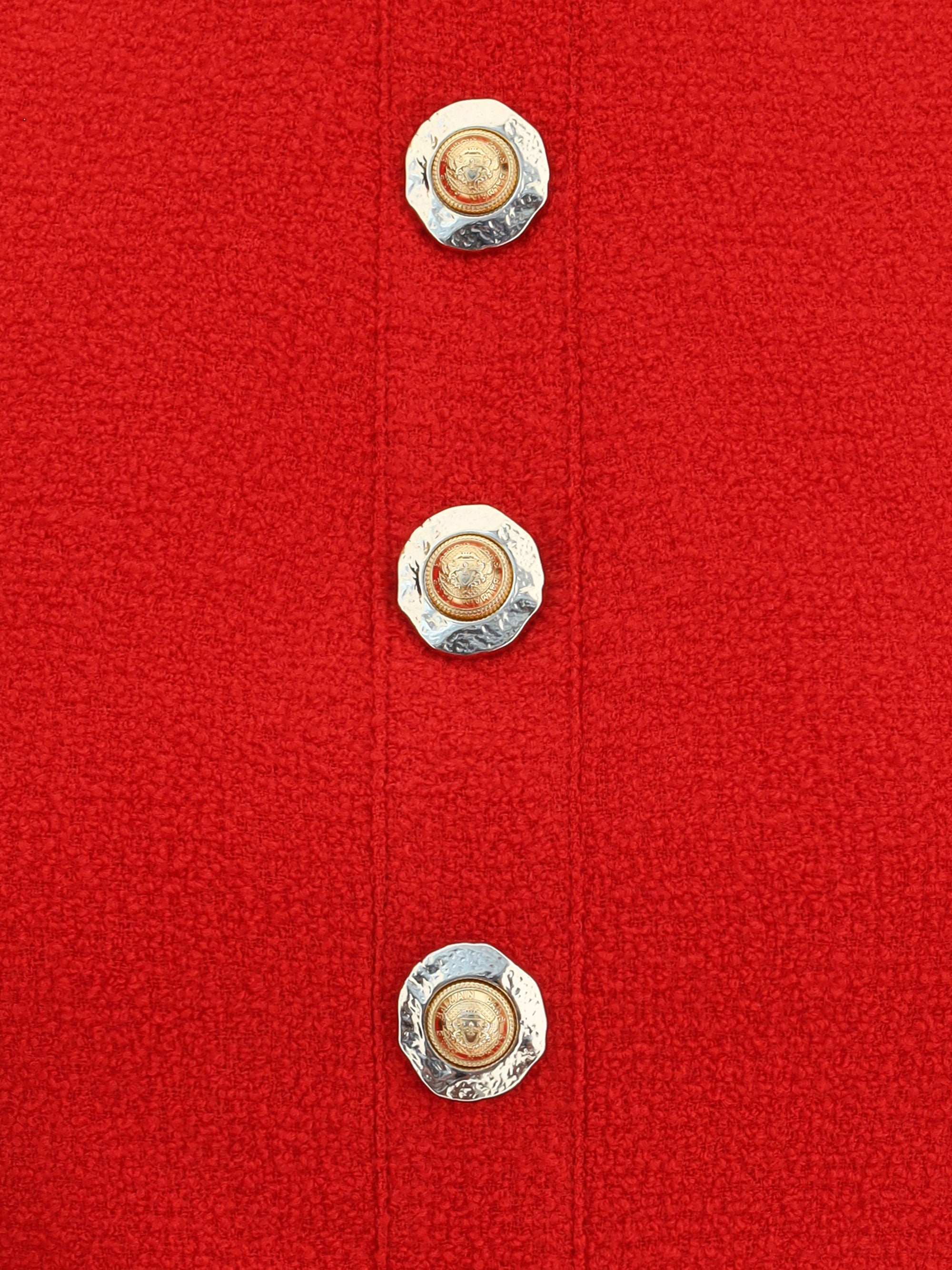 BALMAIN 34 boucl? wool crop top