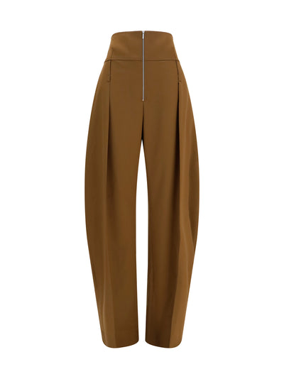 wide balloon-fit zip pants