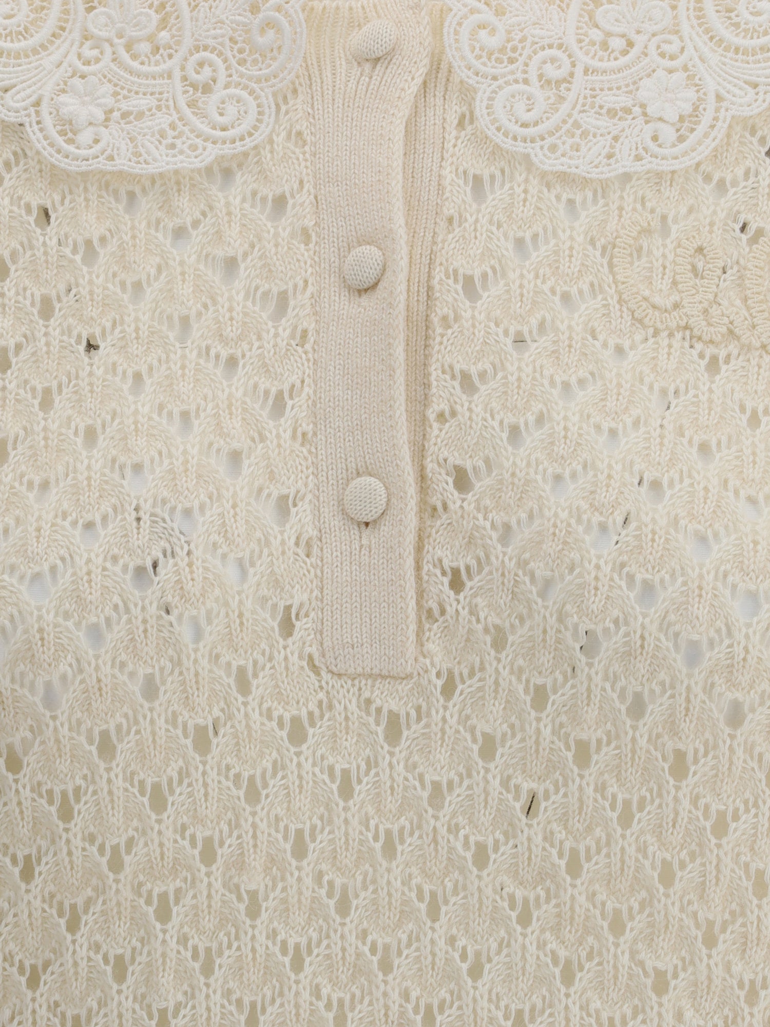 CHLOÉ M sweater with lace collar