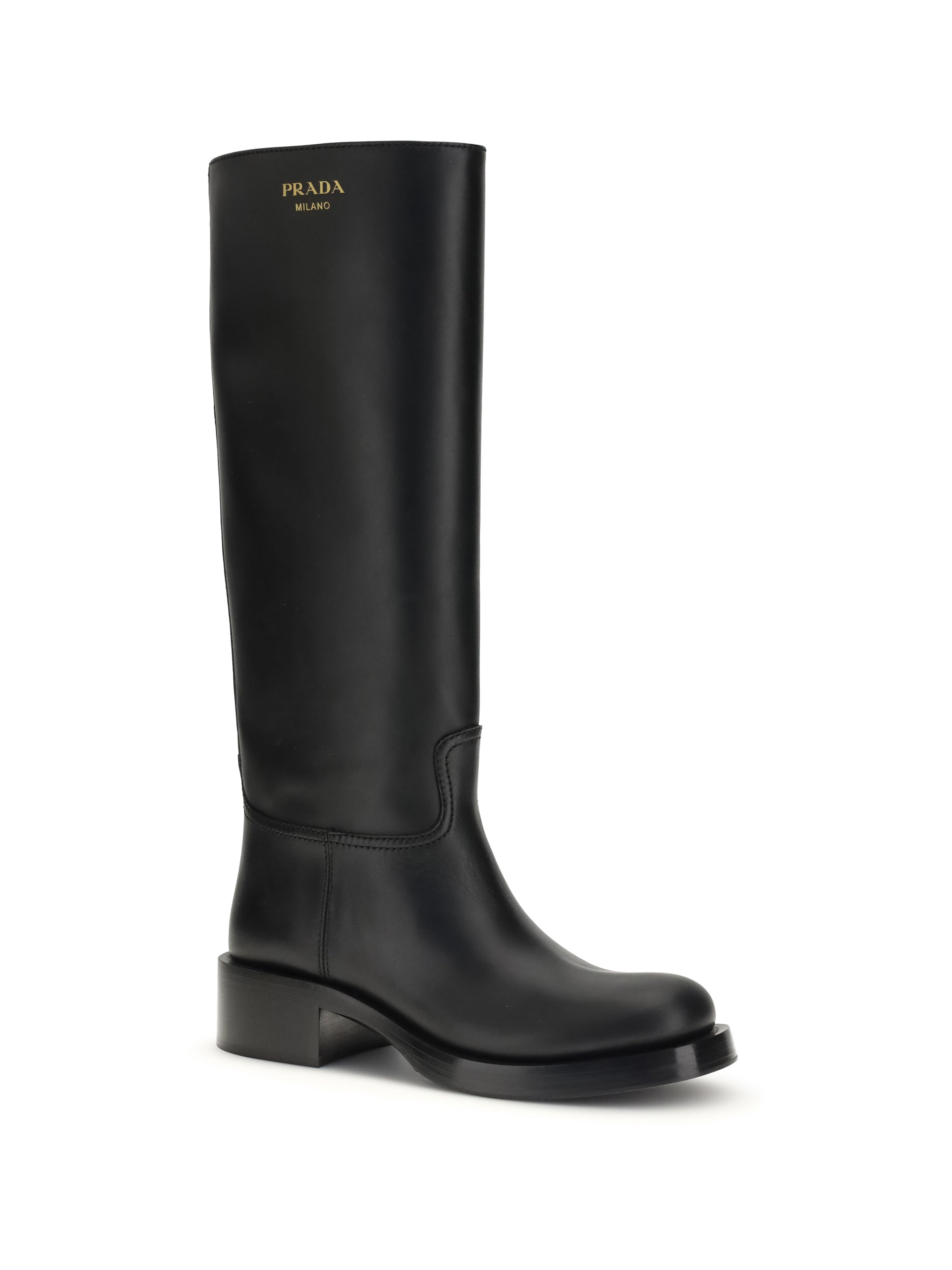 PRADA 36 high leather boots