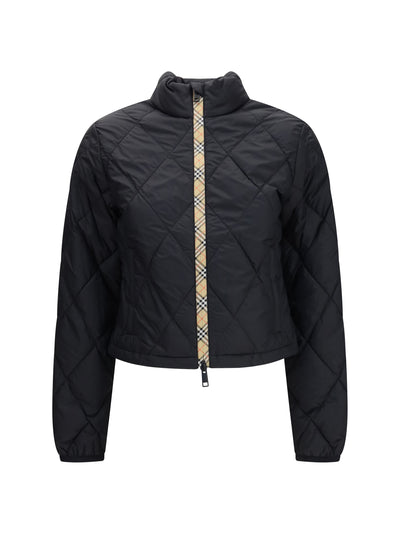bramford quilted nylon jacket with check tape