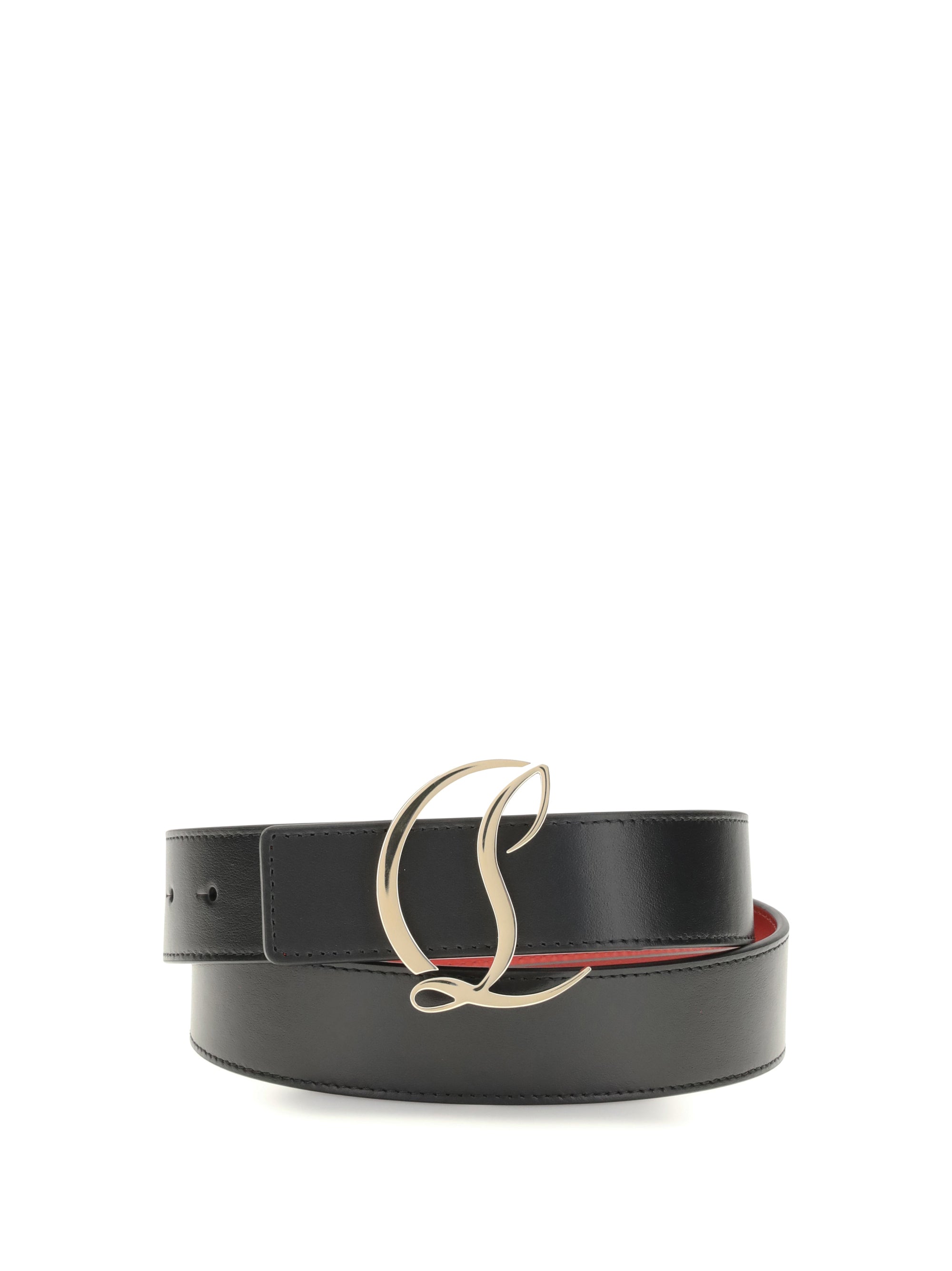 CHRISTIAN LOUBOUTIN 75 logo belt