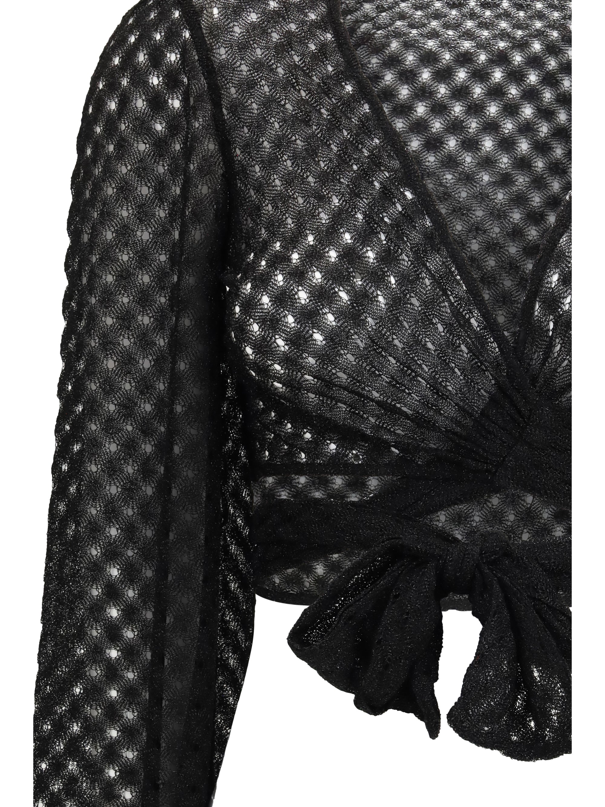 MISSONI 42 wrap top in lamé viscose