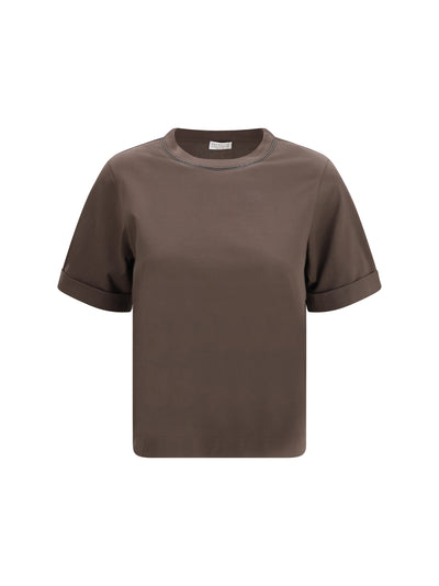 cotton t-shirt with jewel embellishment