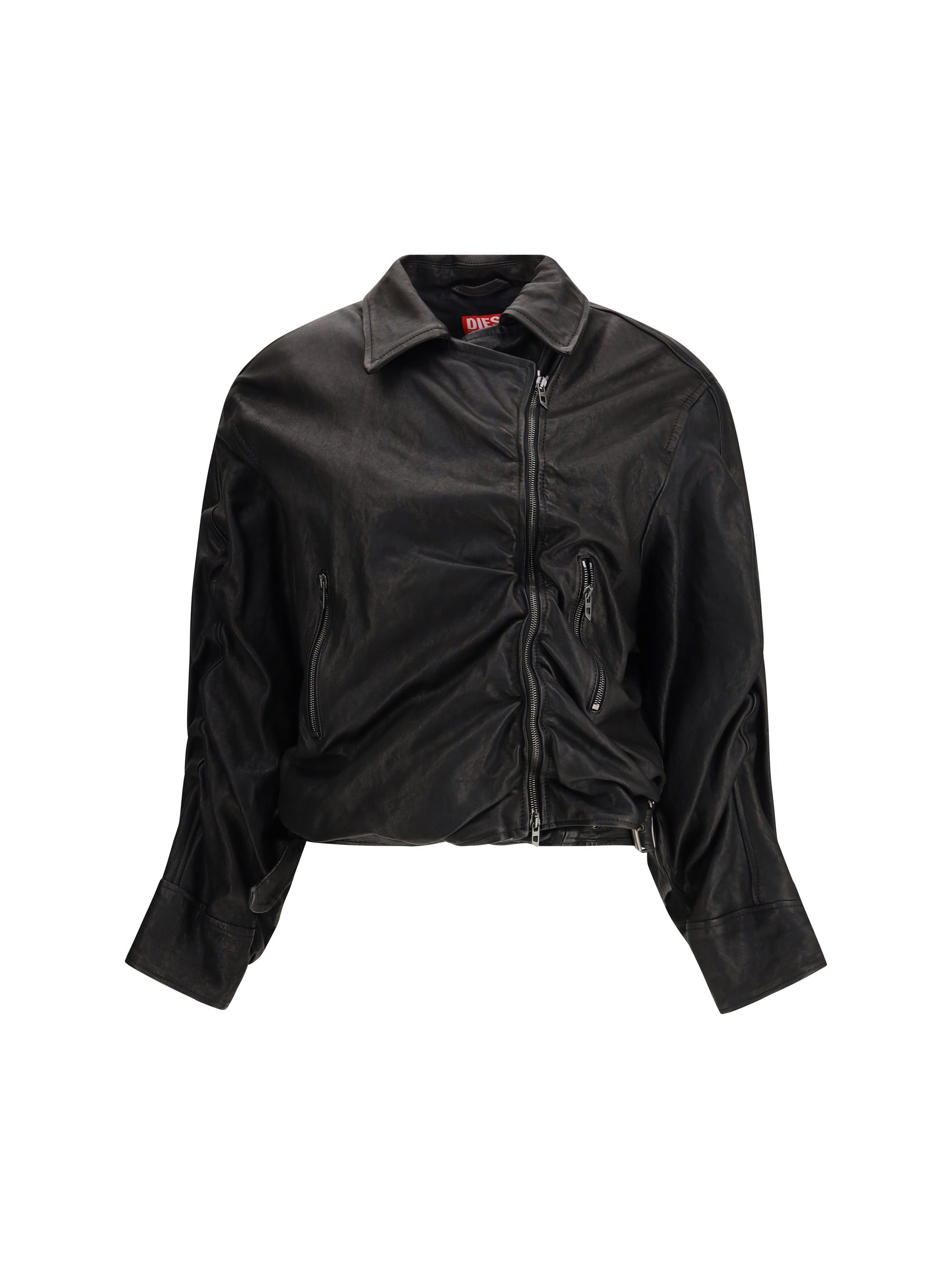 DIESEL 40 cuir-bouilli belted jacket