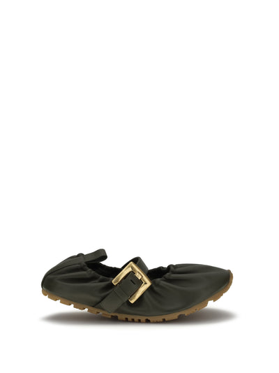 buckle strap ballerinas