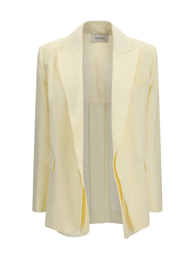 double-collar blazer in viscose blend