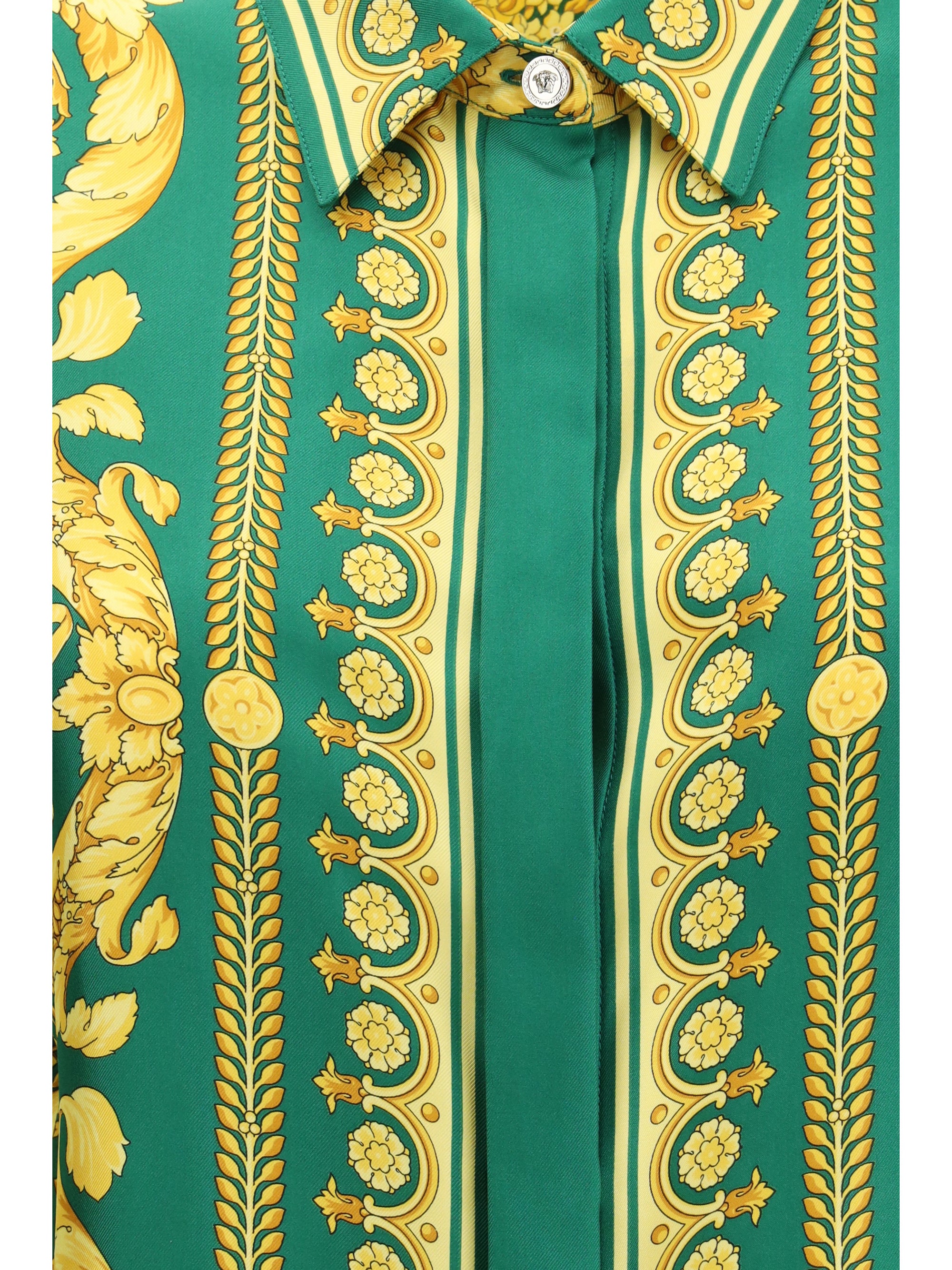 VERSACE 44 printed silk shirt