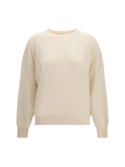 cashmere sweater with monili chain