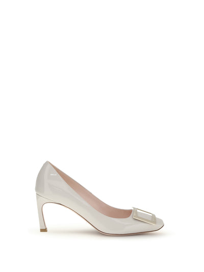 patent leather trompette pumps