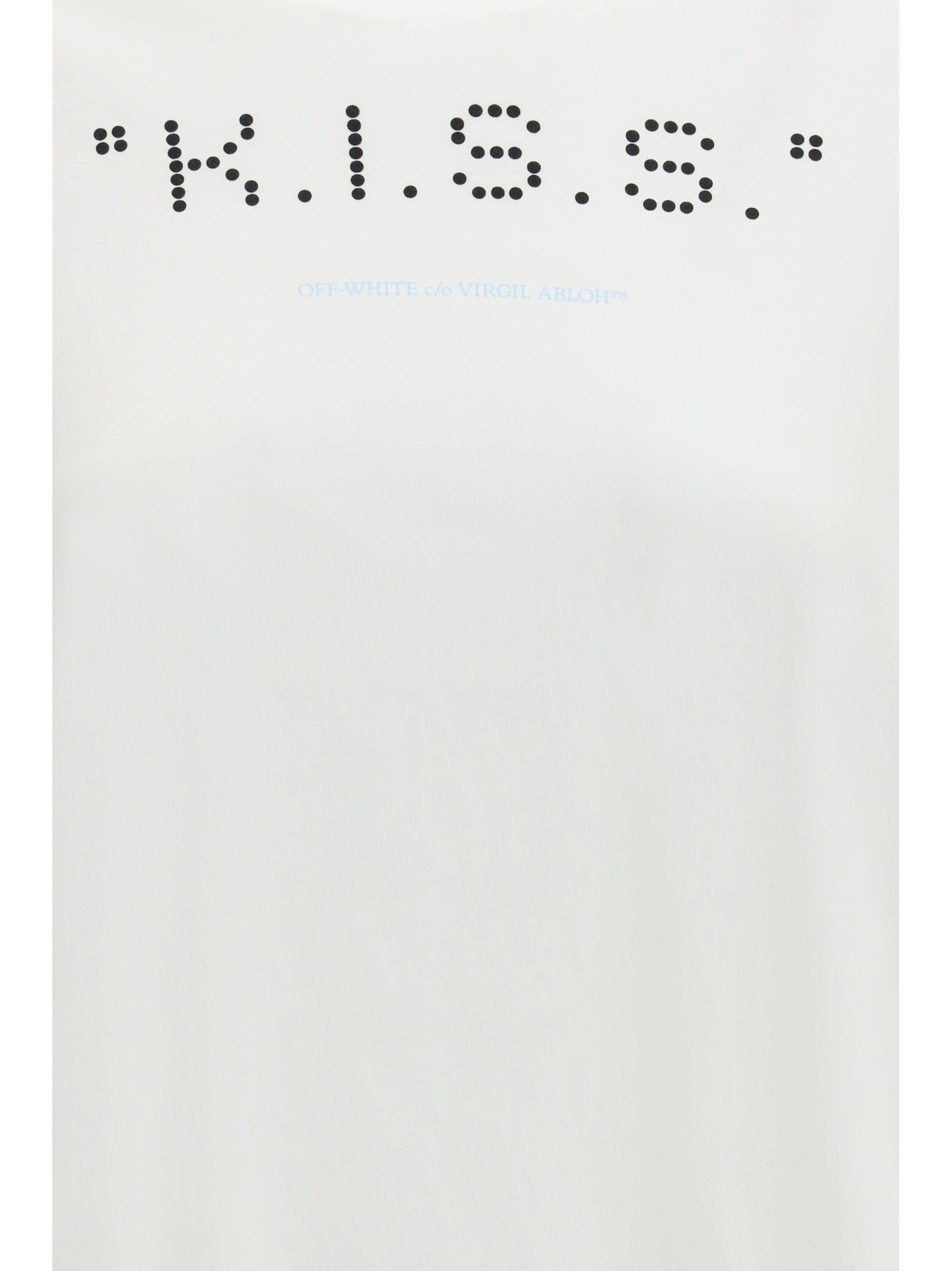 OFF-WHITE L kiss quote t-shirt