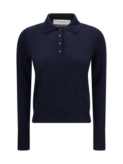 long sleeve merino wool polo