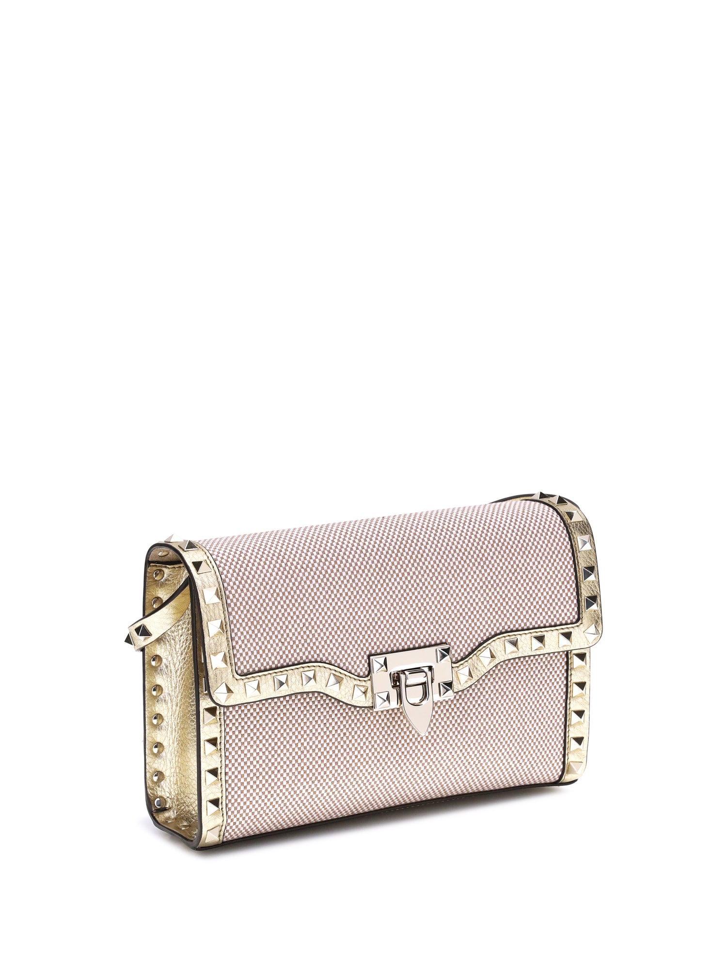 VALENTINO GARAVANI OS small canvas rockstud shoulder bag