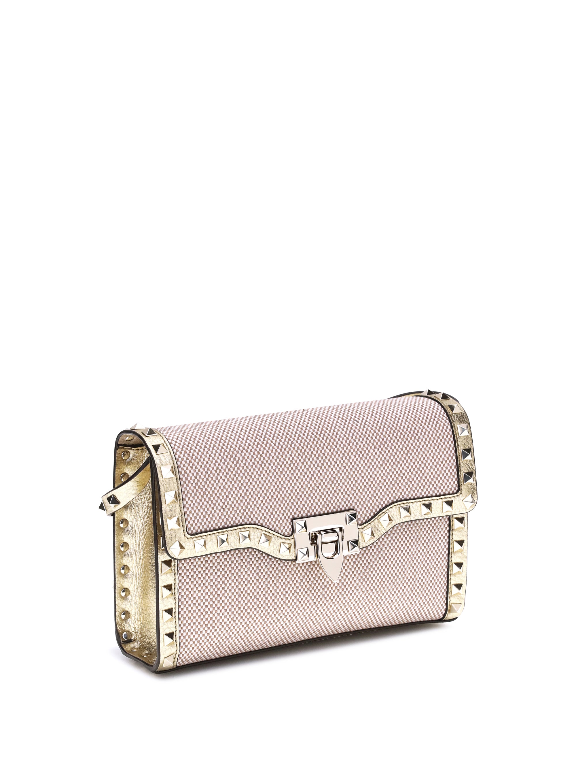 VALENTINO GARAVANI OS small canvas rockstud shoulder bag